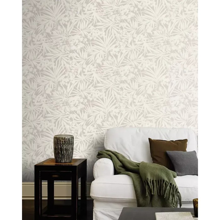 Rasch|Papier peint fleurs exotiques blanc gris|Papier Peint