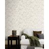 Rasch|Papel pintado flores exóticas blanco gris|Papel Pintado