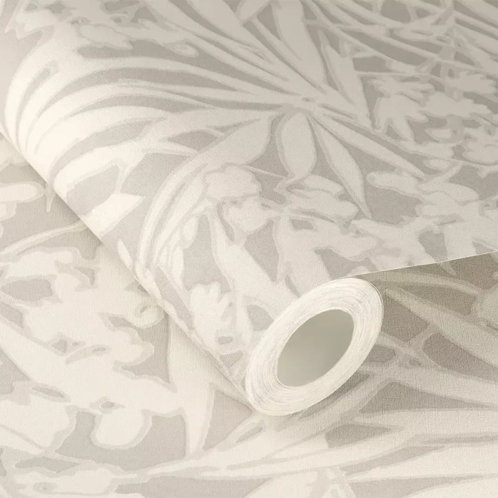 Rasch|Papel pintado flores exóticas blanco gris|Papel Pintado