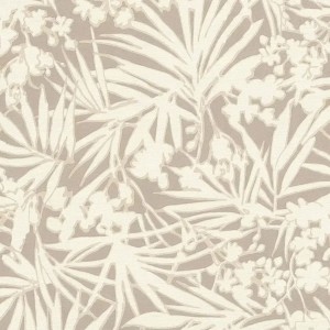 Rasch|Papel pintado flores exóticas azul ocre|Tropical