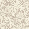 Papel pintado hojas palma y flores exóticas beige - Rasch Paraiso 330311