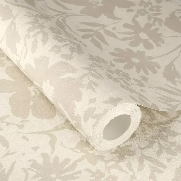 Rasch|Papel pintado para baño flores silvestres beige|Flores Vintage