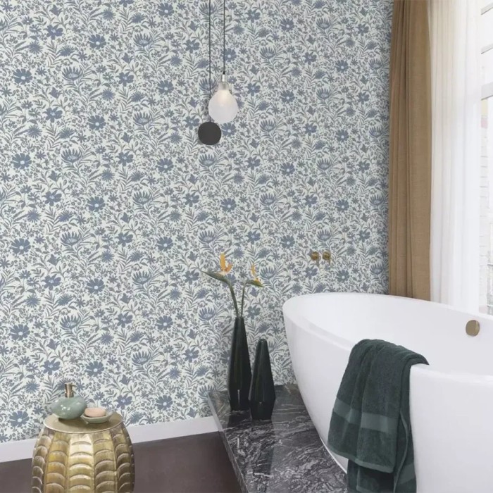 Rasch|Tapete Vintage blau Wildblumen Stil|Vintage Blumen