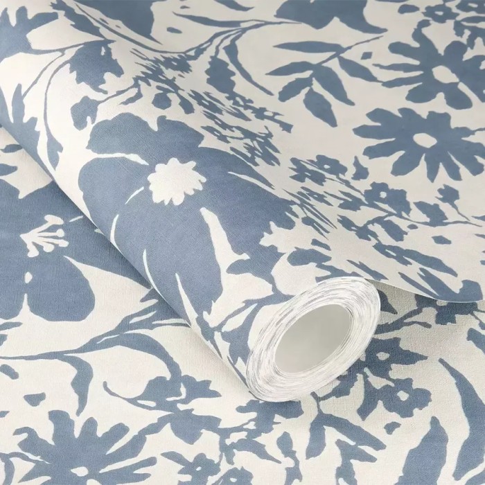 Rasch|Tapete Vintage blau Wildblumen Stil|Vintage Blumen