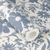 Rasch|Papier peint fleurs sauvages bleu style vintage|Fleursl Vintage