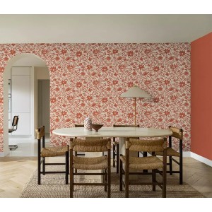 Pip Studio|Papier peint grandes fleurs couleur terre cuite|Rustique 2