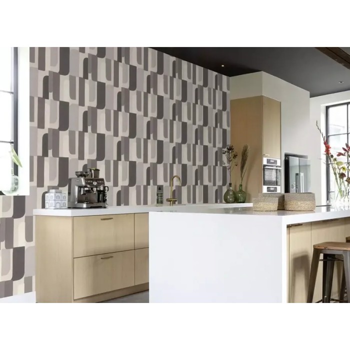 Rasch|Tapete geometrisch grau moderner Stil|Geometrisch