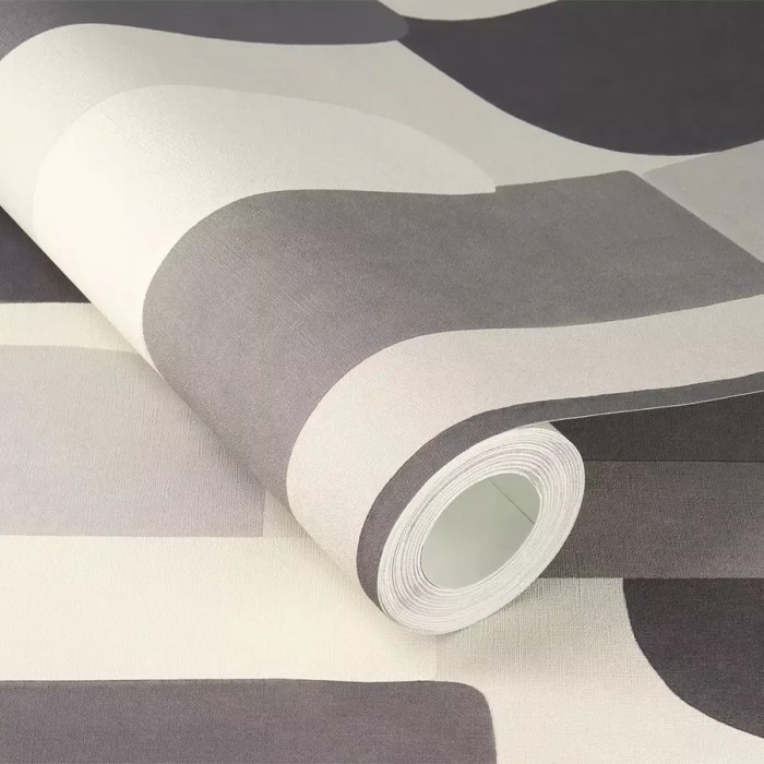 Papel pintado geométrico gris estilo moderno - Rasch Paraiso 330502