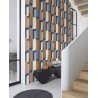 Rasch|Wallpaper geometric blue modern hallway|Retro