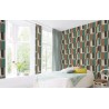 Rasch|Tapete geometrisch grün modernes Schlafzimmer|Retro