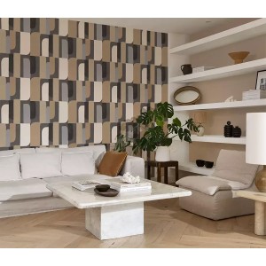 Rasch|Wallpaper geometric green modern bedroom|Retro 2