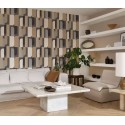 Rasch|Wallpaper abstract brown modern living room|Geometric