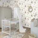 Papel pintado infantil animales del bosque blanco - Rasch Kids World 300048
