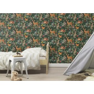 Casadeco|Papier peint enfant village de souris blanc multicolore|Enfants 2