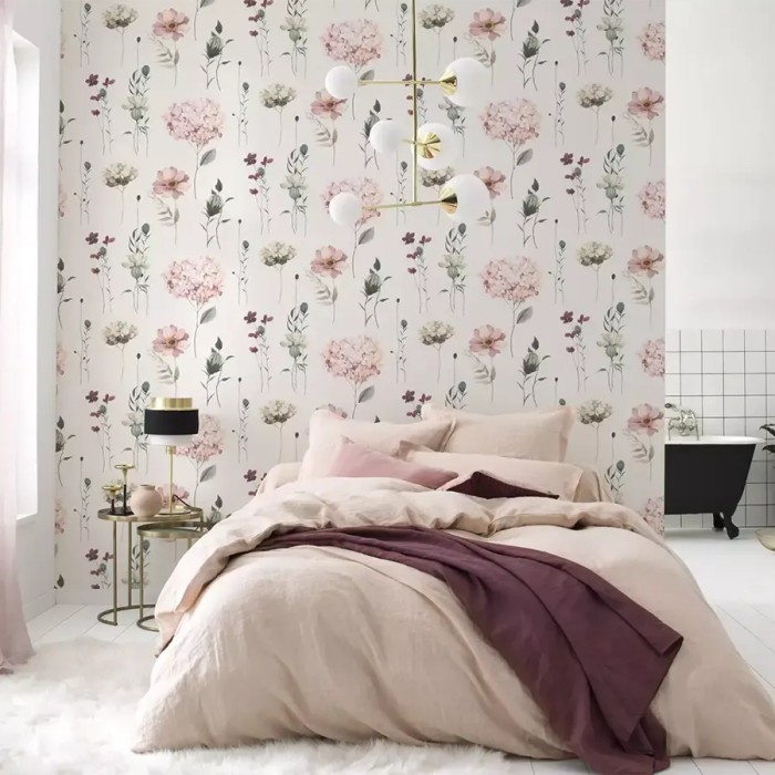 Rasch|Wallpaper youth floral various flowers white|Children's