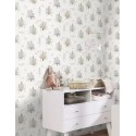 Rasch|Papier peint enfant sapins aquarelle tons pastel|Enfants