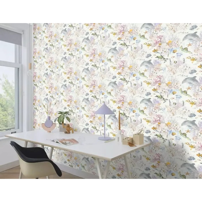 Rasch|Wallpaper kids marine animals and corals white|Children's