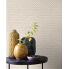 Rasch|Papier peint élégant motif labyrinthe blanc|Géométrique