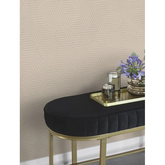 Papel pintado tonos arena ideal recibidor moderno - Rasch Deco Style 312522