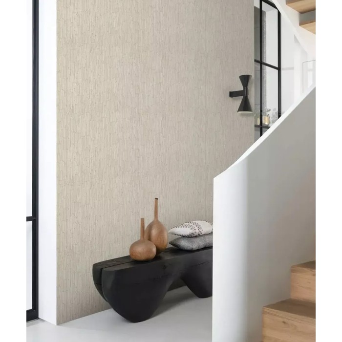 Rasch|Papier peint effet textile beige|Imitation Tissu