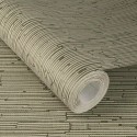Rasch|Tapete Chenille grün khaki|Textilimitation