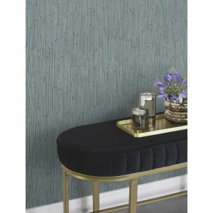 Casadeco|Papier peint museline bleue avec texture et plis|Bleu 2