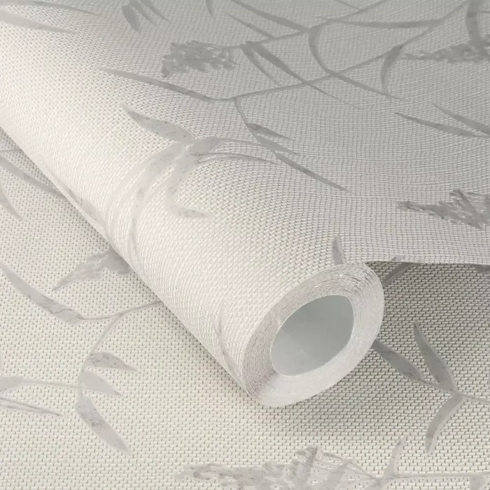 Papel pintado floral escandinavo estampado gris plata - Rasch Deco Style 312911