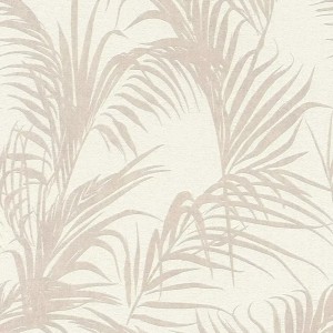 Casadeco|White floral wallpaper, English style, ideal for elegant living rooms|Floral