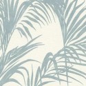 Papel pintado relieve hojas de palmera azul - Rasch Deco Style 314014