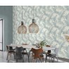 Rasch|Wallpaper embossed blue palm leaves|Wallpaper