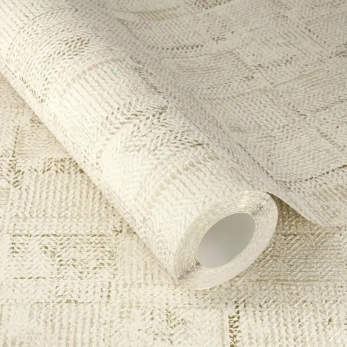 Papel pintado textil lino grueso beige - Rasch Deco Style 314717