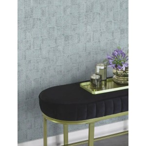 Elitis|Beige-toned travertine wallpaper with contemporary style|Bathroom 2