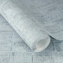 Rasch|Papier peint effet lin épais bleu|Rustique