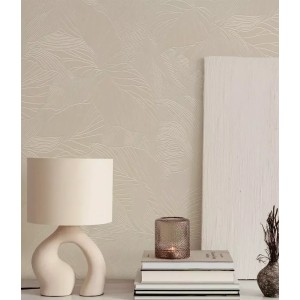 Papeldecor|Papier peint botanique turquoise : feuilles de ginkgo|Floral 2