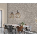 Papel pintado floral estampado de hojas beige - Rasch Deco Style 542653