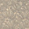 Papel pintado estampado de hojas marrón - Rasch Deco Style 542660