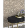 Papel pintado estampado de hojas marrón - Rasch Deco Style 542660