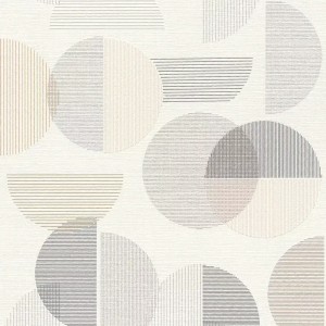 Marburg|Wallpaper semicircles industrial style beige and gray|Circles