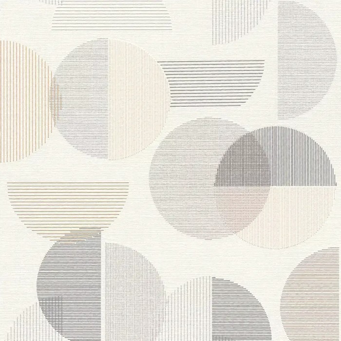 Papel pintado geométrico círculos ideal habitacion juvenil - Rasch Deco Style 735956
