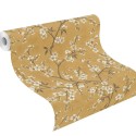 Rasch|Papel pintado cerezo en flor amarillo ocre|Flores Japonesas