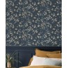 Rasch|Papel pintado flores japonsas azul, cerezo en flor|Flores Japonesas