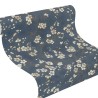 Rasch|Papel pintado flores japonsas azul, cerezo en flor|Flores Japonesas