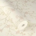 Rasch|Papel pintado flores japonesas blanco y rosa, ideal dormitorio|Flores Japonesas