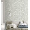 Rasch|Papel pintado floral oriental gris verdoso|Flores Japonesas