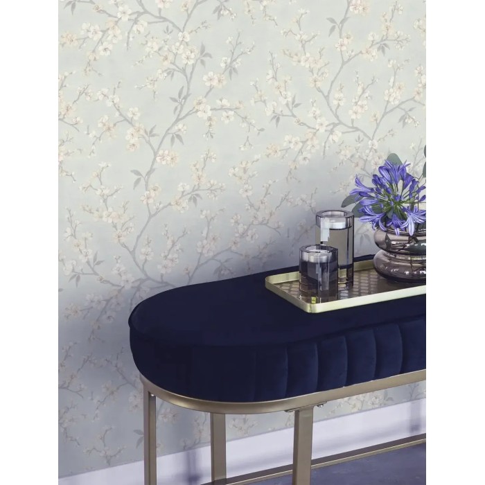 Rasch|Papier peint fleuri tons pastel cerisier en fleur|Fleurs Japonaises