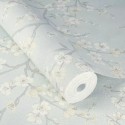 Rasch|Papel pintado floral tonos pastel, cerezo en flor|Flores Japonesas