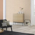 Rasch|Papel pintado floral beige efecto lino|Floral