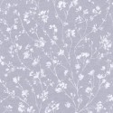 Rasch|Papel pintado flores pequeñas gris, efecto lino|Floral