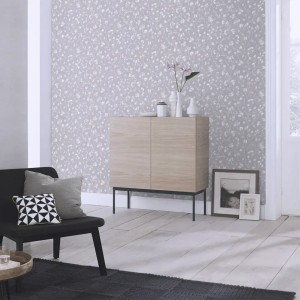 Cristiana Masi|Papier Peint feuilles beige et gris|Floral 2