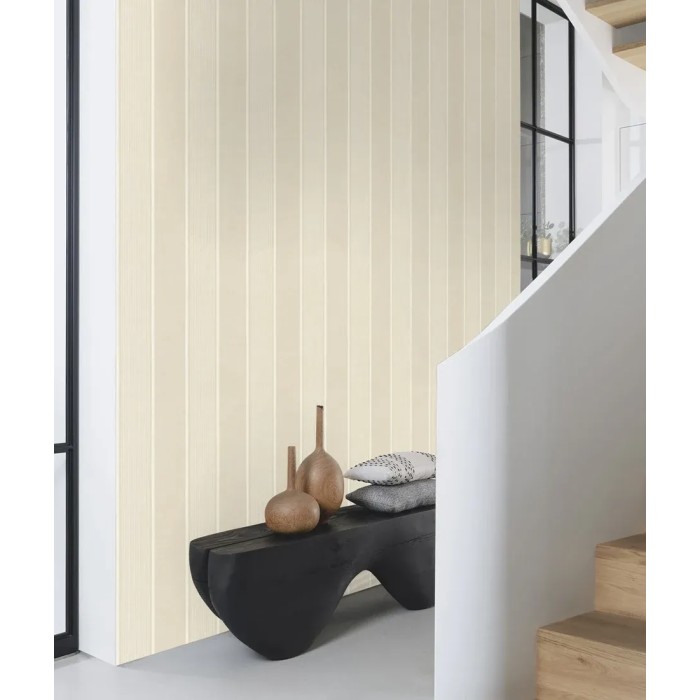 Rasch|Wallpaper wide stripes hallway beige|Stripes